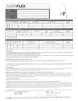 AmeriFlex Spending Account Claim Form
