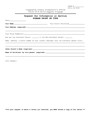 Request for Information or Service