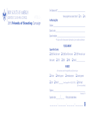 Friends of Scouting Pledge Form