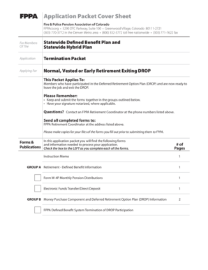 Fire & Police Pension Application Packet