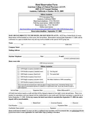 Hotel Reservation Form