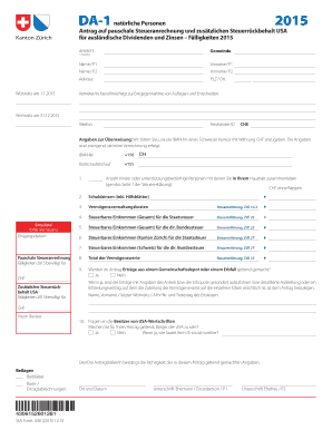 DA-1 natürliche Personen