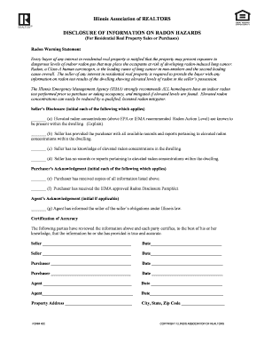 Illinois Radon Disclosure Form