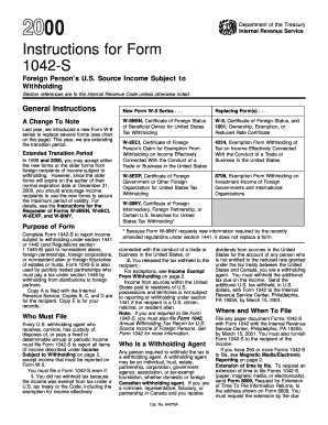 Form 1042-S Instructions