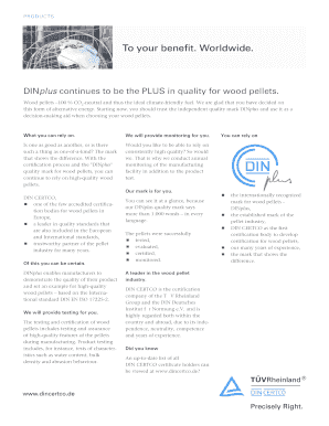 DINplus Wood Pellet Quality Certification Inquiry Form