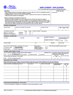 Employment Application Form