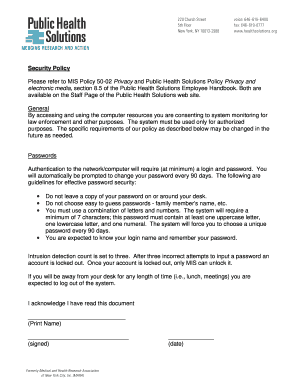 Security Policy Agreement
