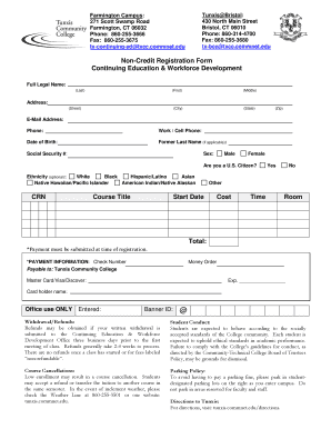 Non-Credit Registration Form