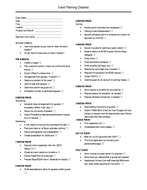 Event Planning Checklist