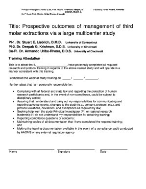 Research Training Attestation Form