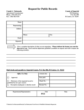 Request for Public Records