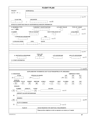 Flight Plan Form