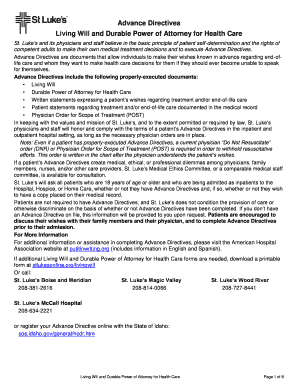 Idaho Living Will and Durable Power of Attorney for Health Care