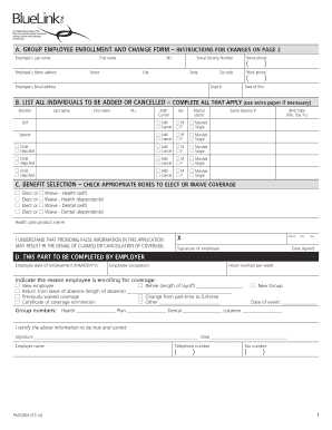 Employee Enrollment and Change Form