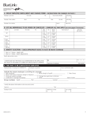 Employee Enrollment and Change Form