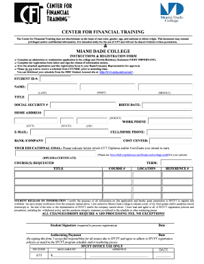 Miami Dade College Registration Form