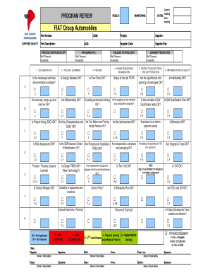 Supplier Quality Review Form