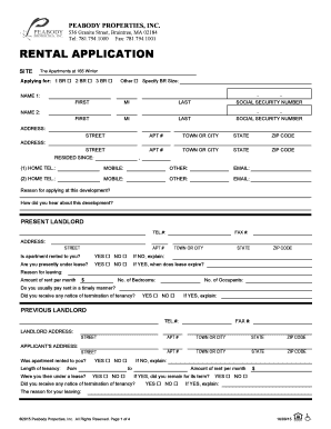 Rental Application Form