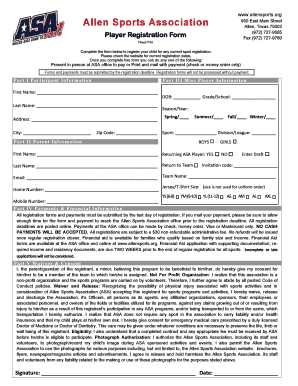 Player Registration Form