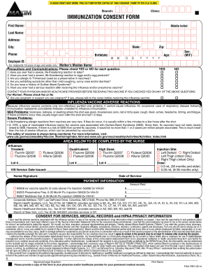 Influenza Vaccine Consent Form