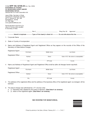 Illinois Statement of Change of Registered Agent