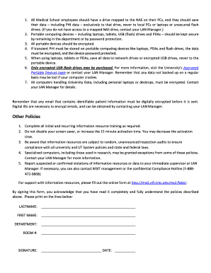 UT Health Security Acknowledgement Form