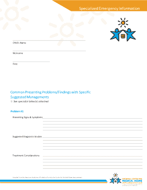 Pediatric Emergency Information Form