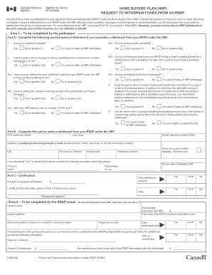 Home Buyers' Plan Withdrawal Form