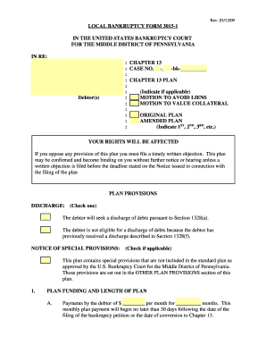 Chapter 13 Bankruptcy Plan