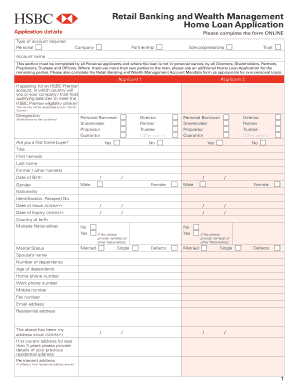 HSBC Home Loan Application