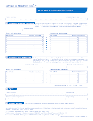 Formulaire de transfert entre fonds