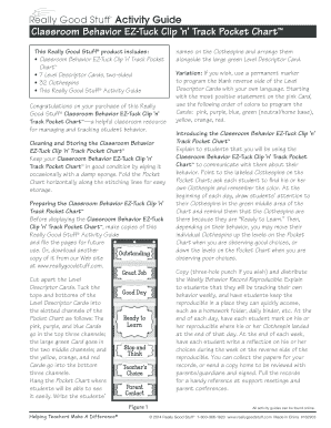 Classroom Behavior Track Pocket Chart