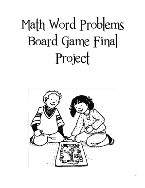 Math Word Problem Board Game Project