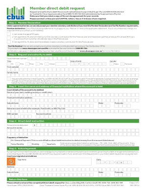 Direct Debit Request Service Agreement