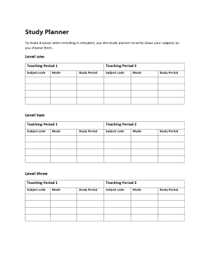 Study Planner for eStudent Enrollment
