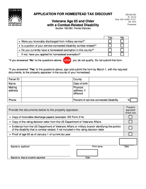 Florida Homestead Tax Discount Application