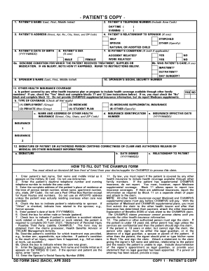CHAMPUS Claim Form