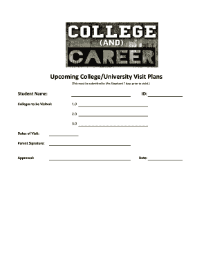 College Visit Approval Form