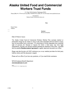 Alaska United Food Workers Subrogation Agreement