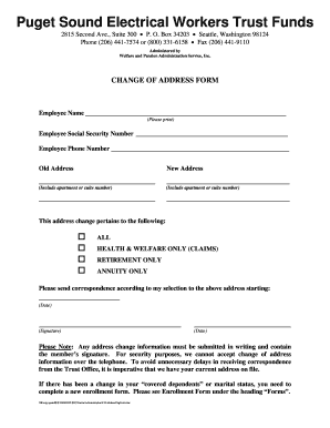 Change of Address Form