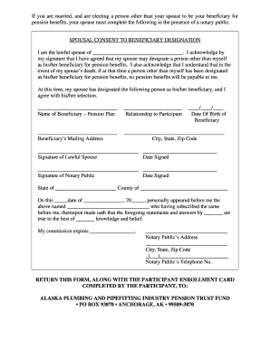 Spousal Consent to Beneficiary Designation