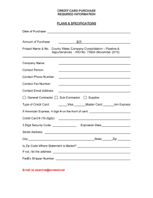 Credit Card Purchase Form