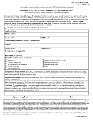 Shillman House Rental Application