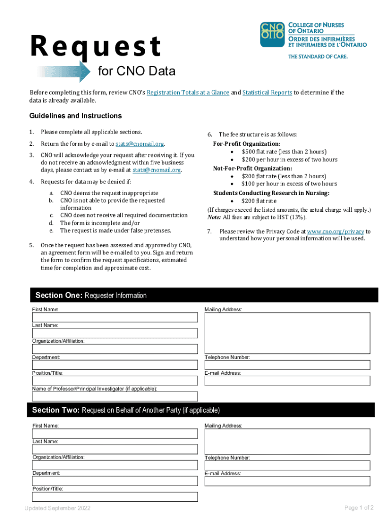 Fillable Online CNO Data Request Form Fax Email Print - pdfFiller