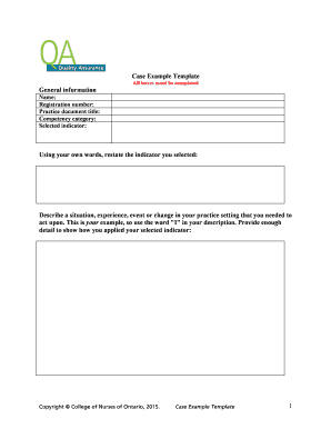 Nursing Practice Example Template