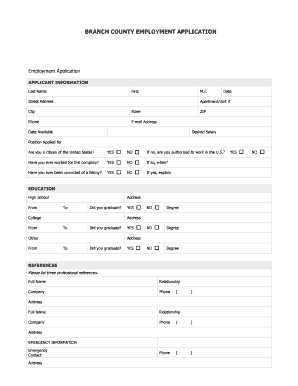 Employment Application Form