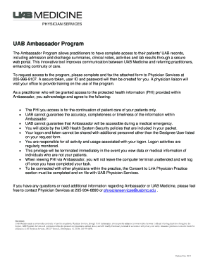 UAB Ambassador Program Access Request