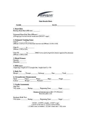 Health Assessment Form