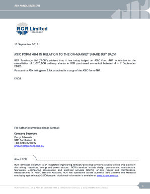 ASIC Form 484 Share Cancellation