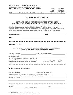 Authorized Leave Notice